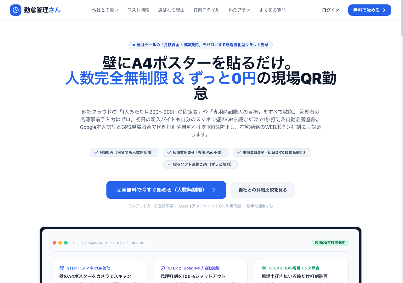 サービス紹介トップ画面